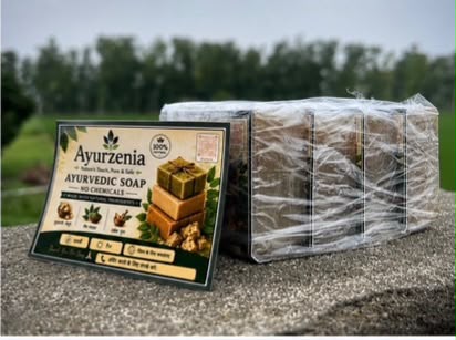100% Ayurvedic Neem Multani Mitti Aloevera Herbal Soap (4pcs)