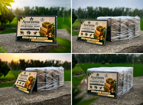 100% Ayurvedic Neem Multani Mitti Aloevera Herbal Soap (4pcs)